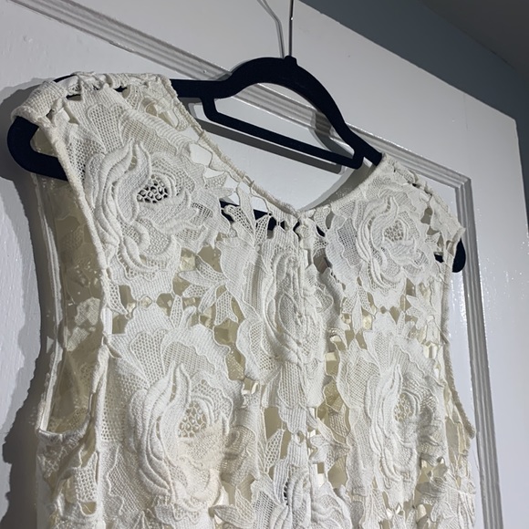 Jigsaw white lace dress with slip - Picture 3 of 17
